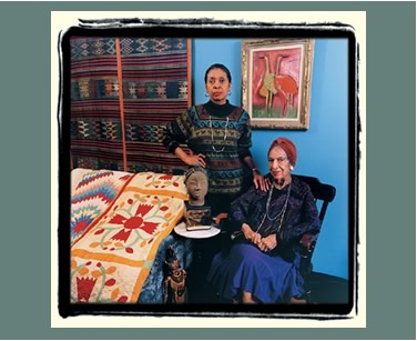 <b>Anne S. Thurman and her mother, Sue Bailey Thurman, quilt preserver.</b>  San Francisco, CA, December 1992.