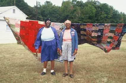 <b>Redell Rivers and her sister Josephine Perry, both quilters.</b>  St. Helena Island, Beaufort County, SC, November 1987.