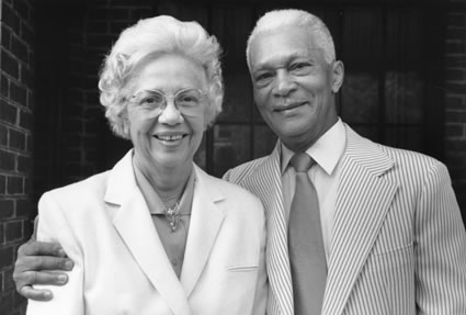 <b>Alma Smith (1913-1990) from Beaver Dam, VA and her husband, Herbert Smith (1916-1987) from Warsaw, VA.</b>  The 100 block of Ingraham Street, NW, Washington, DC, 1973.